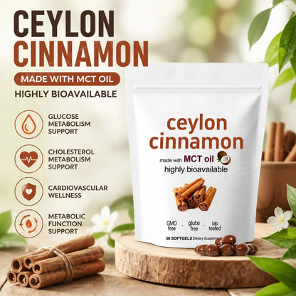 Ceylon Cinnamon 7200mg Equivalent with MCT Oil